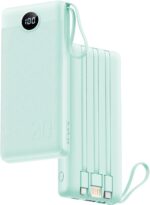 VRURC Portable Charger 20000mAh, Built-in Cables Fast Charging Power