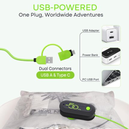 Vacuum Bags for Travel with USB Pump, 12 Pack Carry-on Size
