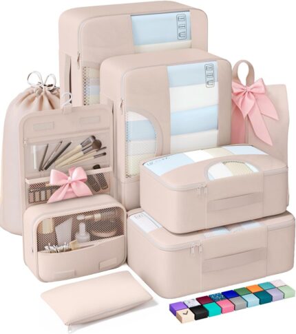 Veken 8 Set Packing Cubes for Travel, Gifts for Women Mom, Suitcase