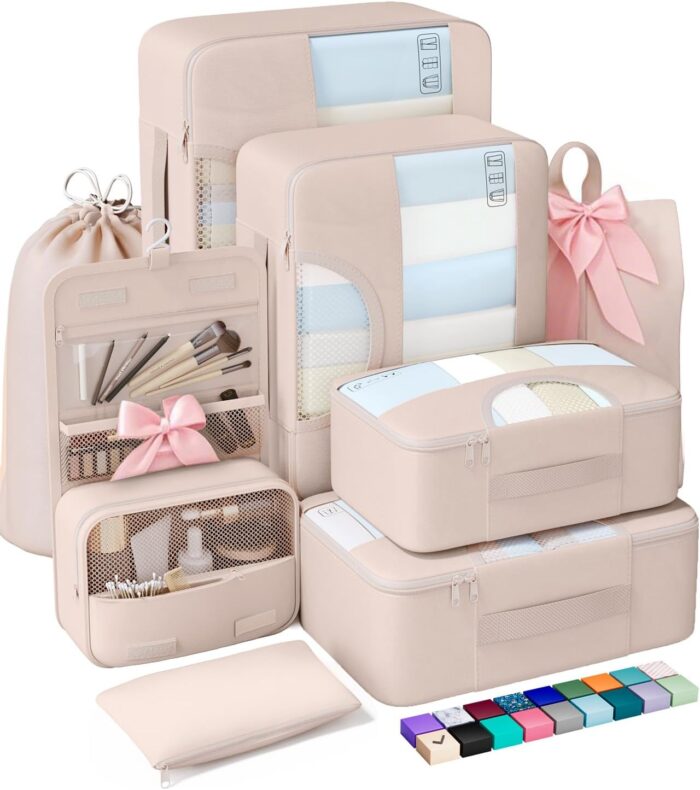 Veken 8 Set Packing Cubes for Travel, Gifts for Women Mom, Suitcase
