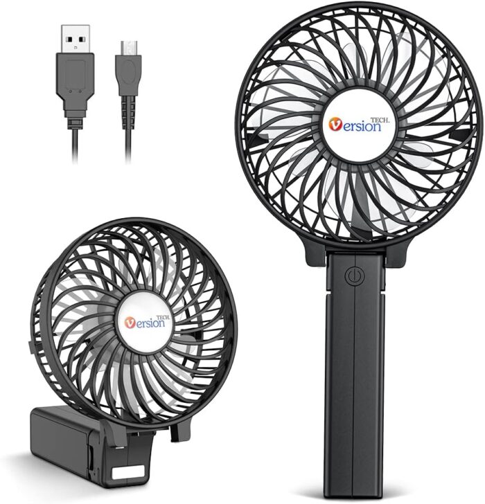 VersionTECH. Portable Handheld Fan, Powerful+Durable+4000mAh+180°