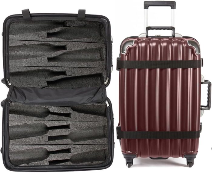 VinGardeValise® Grande Wine Suitcase – 12-Bottle Travel Luggage,