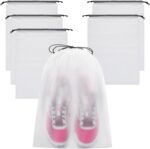 Vorspack Shoe Bags for Travel - 6 Pcs Transparent Drawstring Backpack