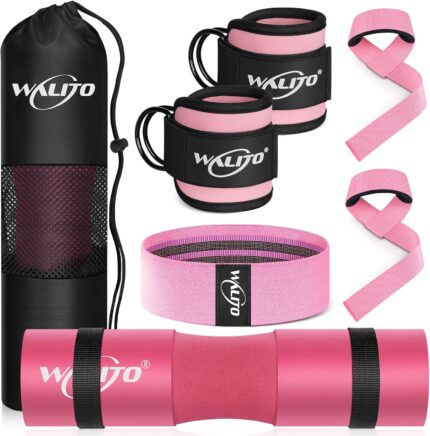 WALITO 8Pcs Barbell Pad Set for Hip Thrust - Squat Pad,Gym