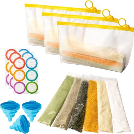 WALLFID Protein Powder Travel Container Set,Portable Powder Supplement