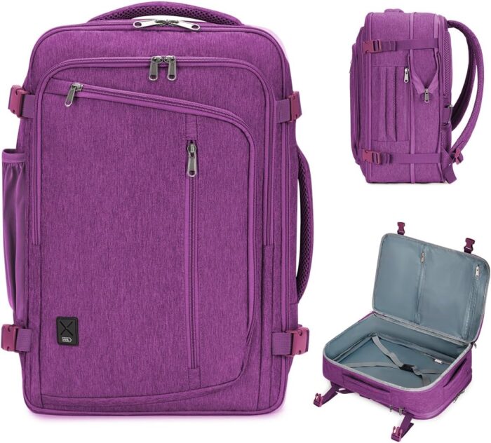 WANDF Expandable 17 Inch Laptop Travel Backpack For Spirit Airlines
