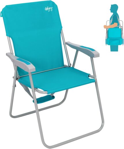 #WEJOY Folding Beach Chair for Adults, Lightweight Beach Chair with