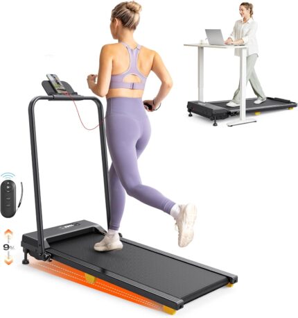 Walking Pad with 9% Incline, SYSURO Foldable Treadmill with
