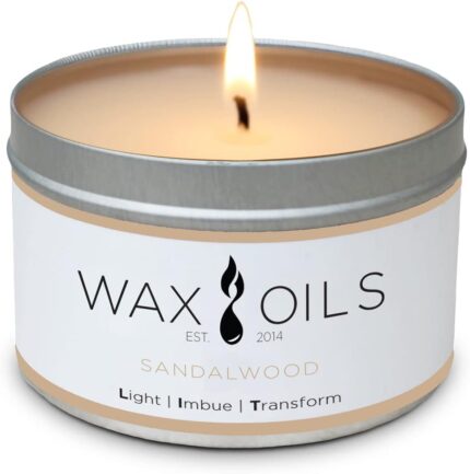 Wax and Oils Soy Wax Aromatherapy Scented Candles (Sandalwood) 8