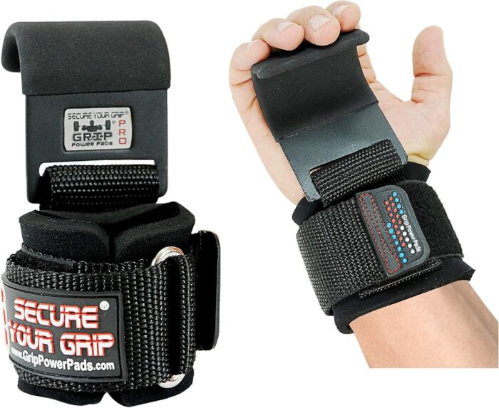 Weight Lifting Hooks Heavy Duty Lifting Wrist Straps Pull