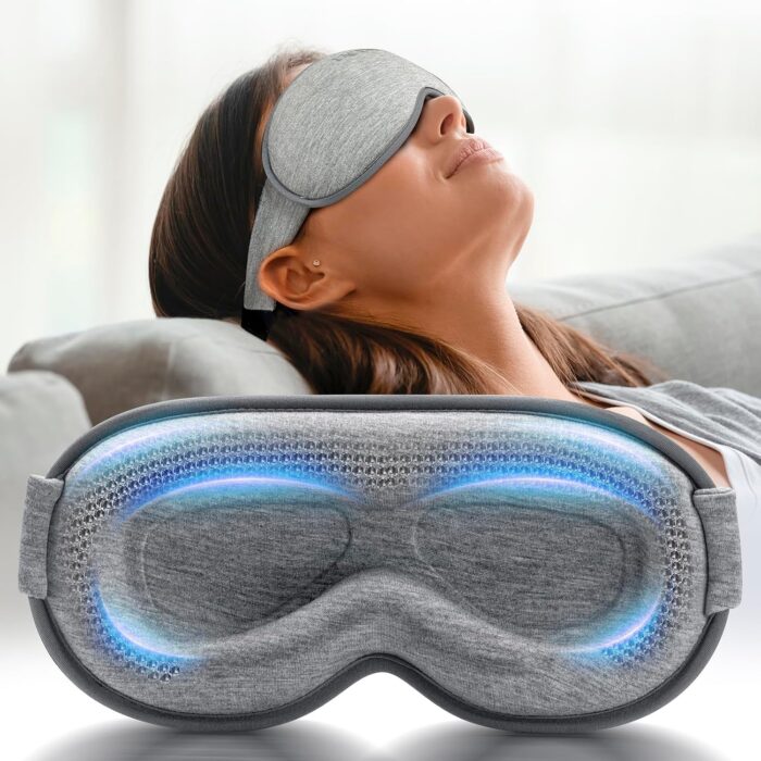 Weighted Eye Mask for Sleeping - Blackout Sleep Mask for Women Men,