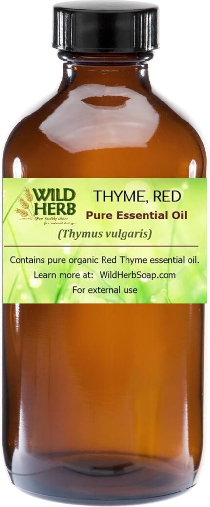Wild Herb 100% Pure Red Thyme Essential Oil for Hair Growth,