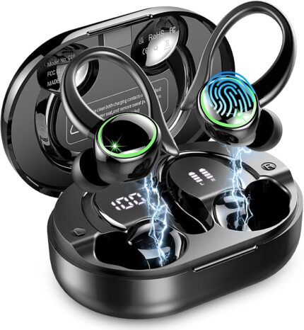 Wireless Earbuds, Bluetooth 5.4 Headphones Sports, 50H