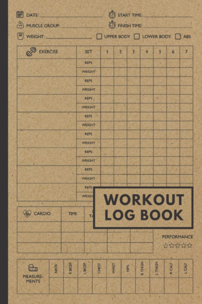 Workout Log Book: Gym Weight Lifting Log Book & Workout