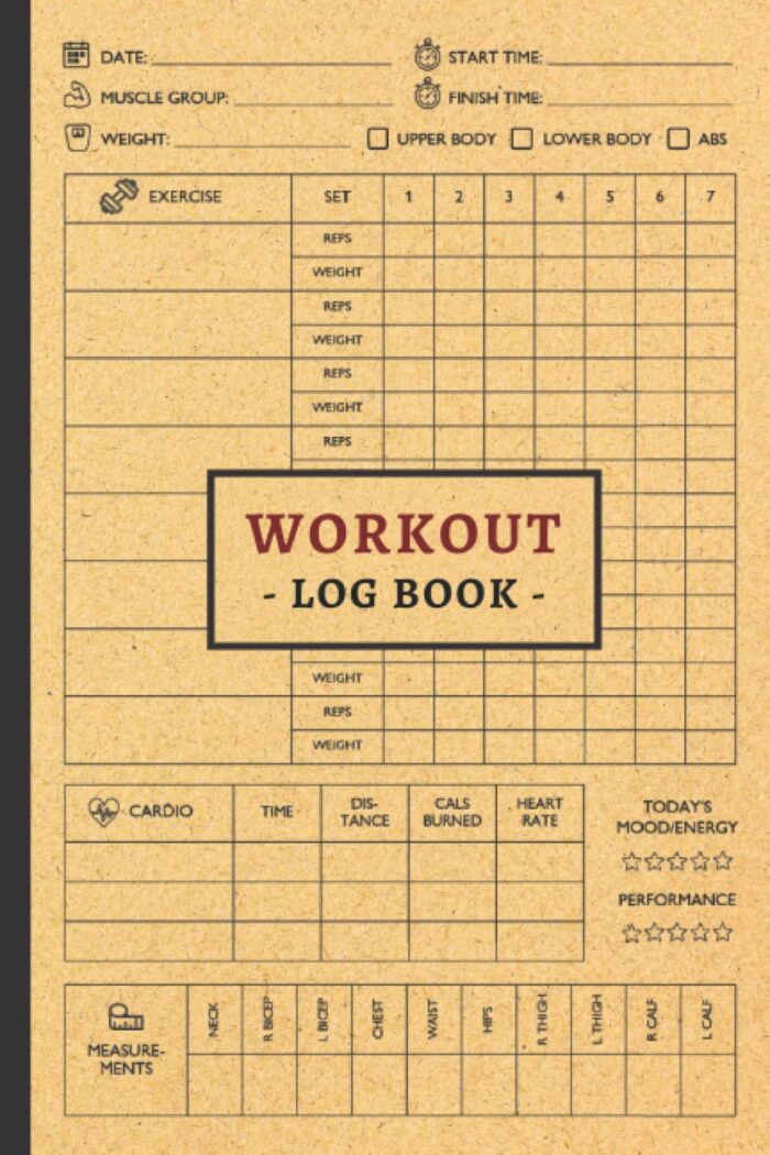Workout Log Book: Weight Lifting Log Book Journal for Men