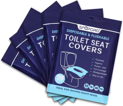 XL 100PCS Toilet Seat Covers Disposable - Flushable Paper Toilet Seat