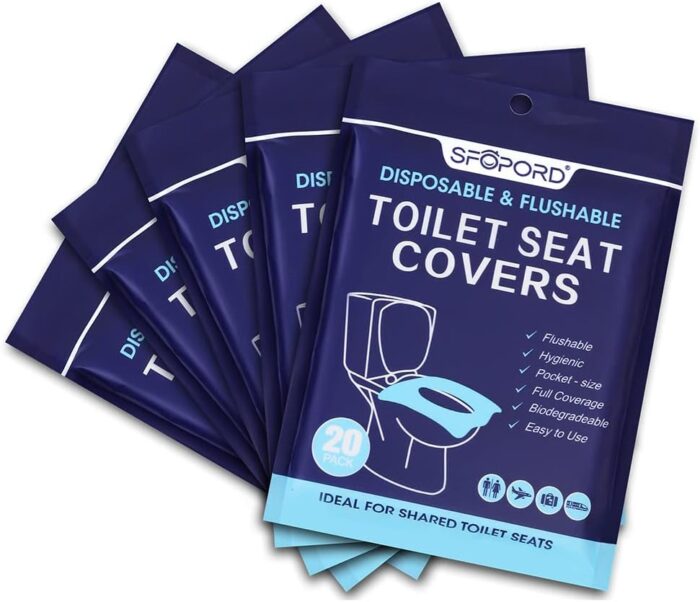 XL 100PCS Toilet Seat Covers Disposable - Flushable Paper Toilet Seat