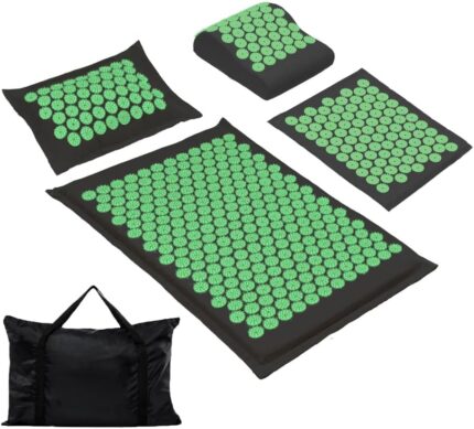 XiaoMaGe Acupressure Mat and Pillow Set with Carrying Bag -