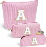 YOOLIFE Birthday Gifts - Personalized Initial Cute Pink Cosmetic