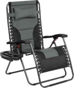 Yaheetech 29in Full Padded Zero Gravity Chair Oversized Outdoor Patio