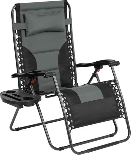 Yaheetech 29in Full Padded Zero Gravity Chair Oversized Outdoor Patio