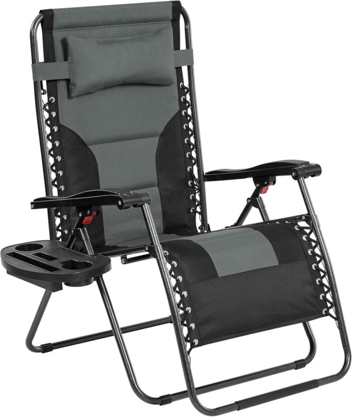 Yaheetech 29in Full Padded Zero Gravity Chair Oversized Outdoor Patio