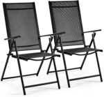 Yaheetech Patio Folding Dining Chairs Set of 2, Stackable Outdoor