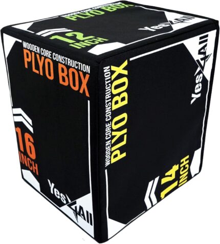 Yes4All 3-in-1 Soft-Padded Plyo Box With Wooden Core,