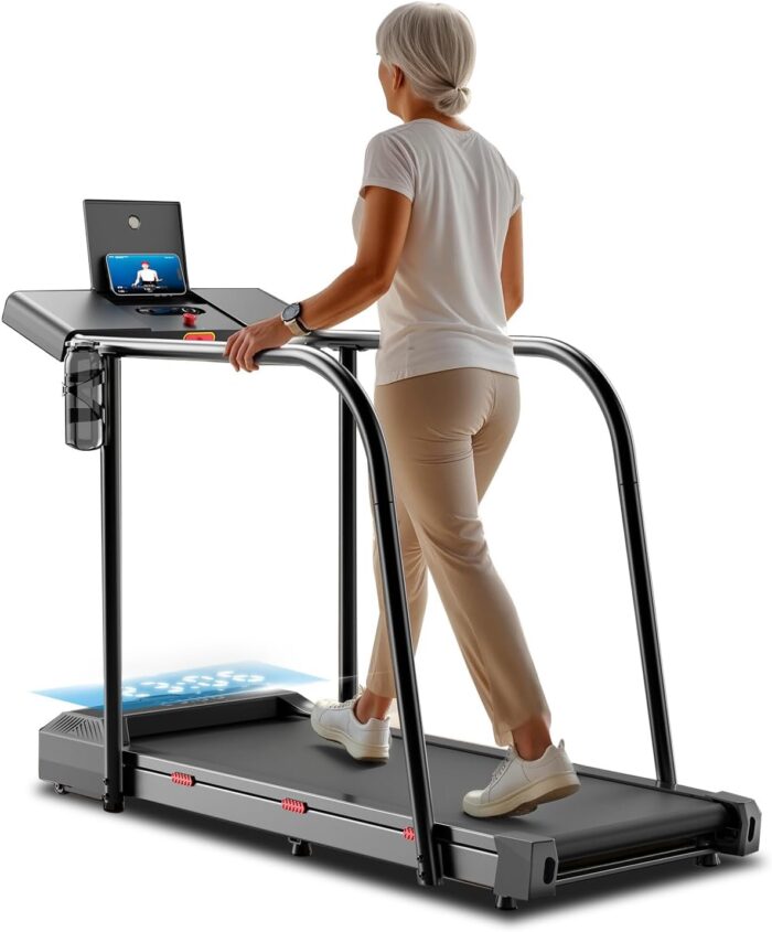 Yesoul Walking Treadmill with Long Handles for