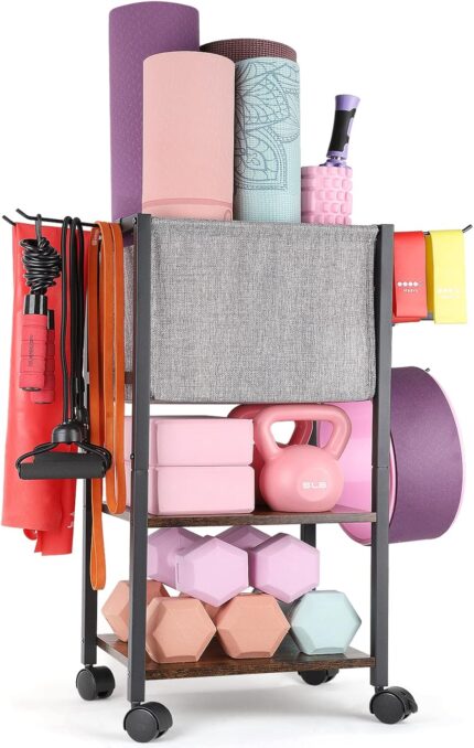 Yoga Mat Storage Rack Home Gym Equipment Workout Equipment
