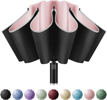Yoobure Inverted Travel Umbrella, Automatic Umbrellas for Rain,