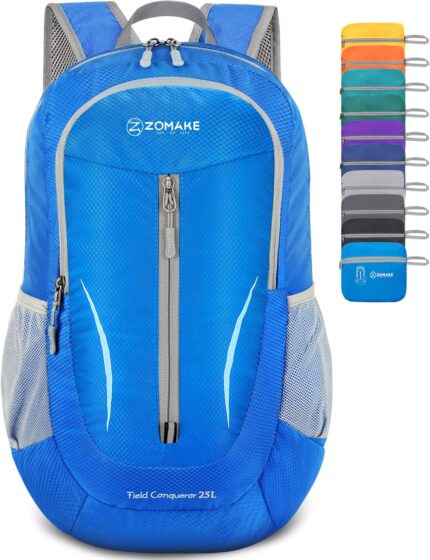 ZOMAKE Ultra Lightweight Packable Backpack 25L, Foldable Hiking