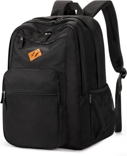 ZORFIN 26L Black Backpack for School, College, and Travel: Water