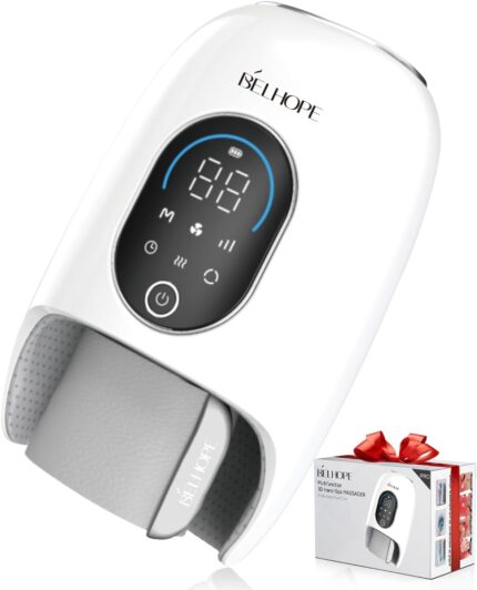 belhope Hand Massage Device with 9 Modes and 4 Heating Options for Hot
