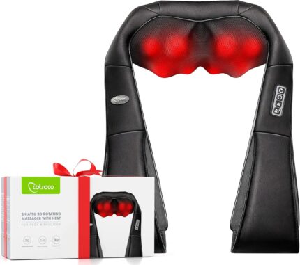 cotsoco Neck Massager,Shiatsu Shoulder and Back Massager with Heat,