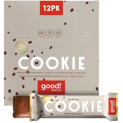 good! Snacks Vegan Cookie Dough Protein Bar | Gluten-Free, Plant