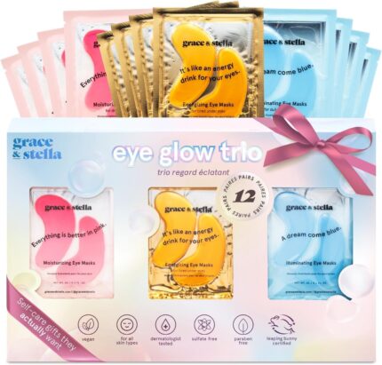 grace & stella Under Eye Patches (12 pairs) - Birthday Gifts for Women