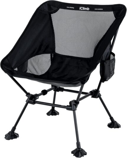 iClimb Ultralight Compact Camping Folding Beach Chair with