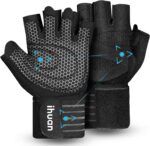 ihuan Ventilated Weight Lifting Gym Workout Gloves with