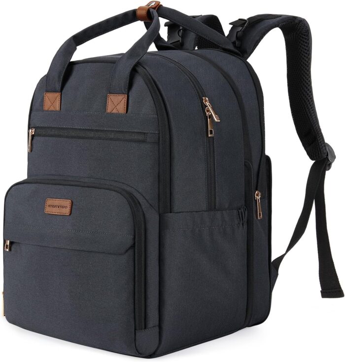 mommore Diaper Bag Expandable Large Baby Bag for 2 Kids/Twins with