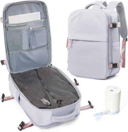 suwasp Vacuum Compression Backpack, 45L Expandable Travel Backpack