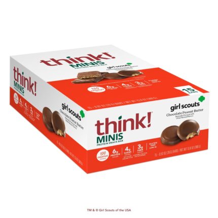 think! MINIS Protein Snack Bars, Gluten Free, Girl Scouts Chocolate