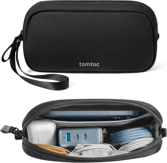 tomtoc Electronics Organizer Travel Case, Water Resistant Travel Bag