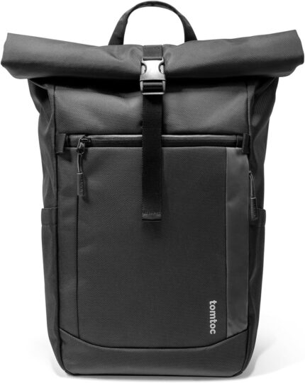 tomtoc Rolltop Laptop Backpack, Water-Resistant Travel Backpack